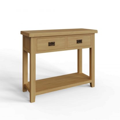 ROBUS OAK CONSOLE TABLE WITH DRAWERS - Image 8