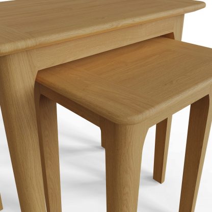 ARVID OAK ASSEMBLED NEST OF 2 TABLES - Image 4