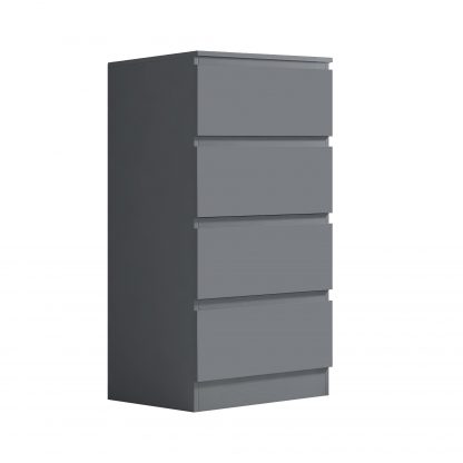 Carlton 4 drawer chest matt dark grey co ang