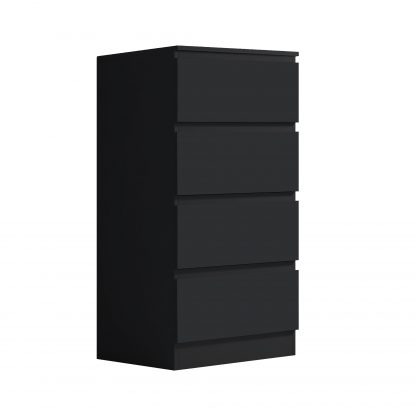 Carlton 4 drawer chest matt black so ang