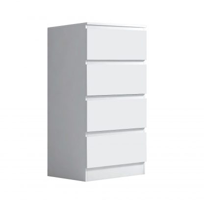 Carlton 4 drawer chest matt white co ang