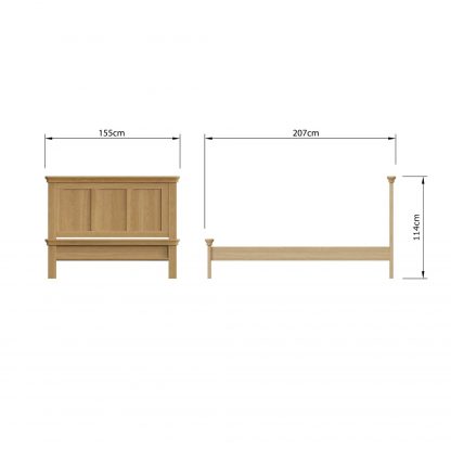 Faire 4ft6 bed Oak dimensions