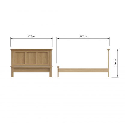 Faire 5ft bed oak dimensions