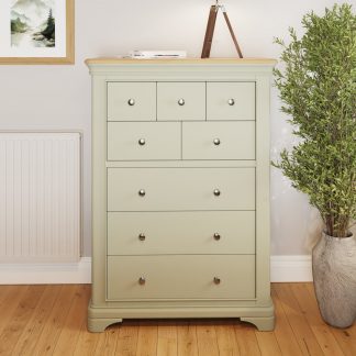 Faire 8 drawer chest sage green lifestyle b