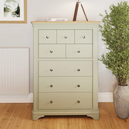 Faire 8 drawer chest sage green lifestyle b