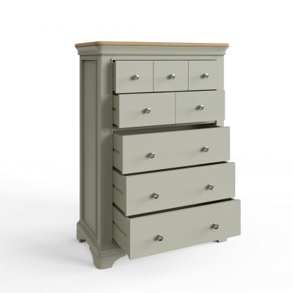 Faire 8 drawer chest sage green co open