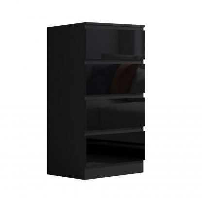 Stora Black Gloss 4 Drawer co ang