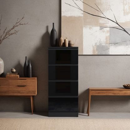 Stora Black Gloss 4 Drawer Lifestyle 3