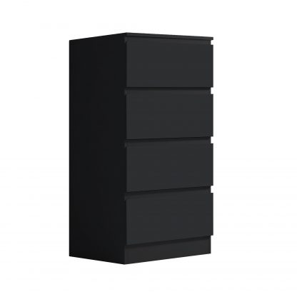 Stora 4 drawer chest matt black co ang