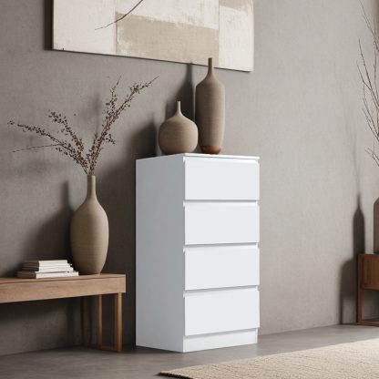 Stora 4 drawer Chest Matt White lifestyle a