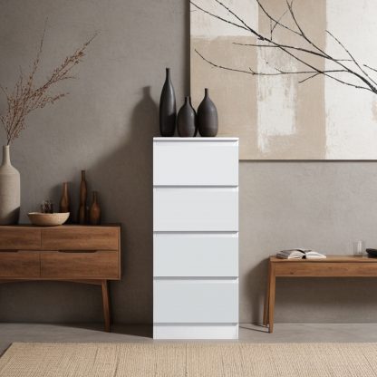 Stora 4 drawer Chest Matt White lifestyle b