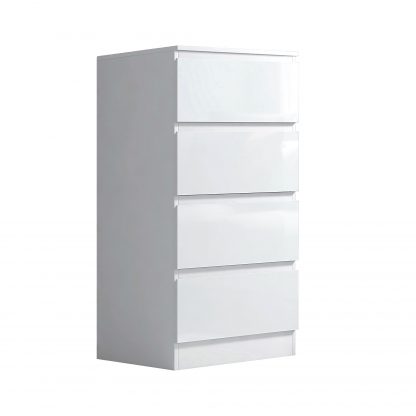 Stora 4 drawer chest white gloss co ang