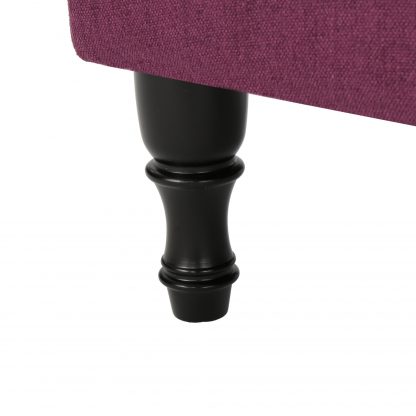 Fuchsia Ottoman leg detail