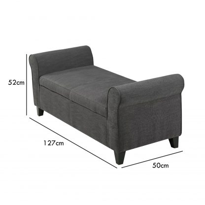 Grey Window Seat dimensions