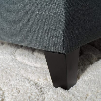 Dark Grey Buttoned Ottoman leg detail