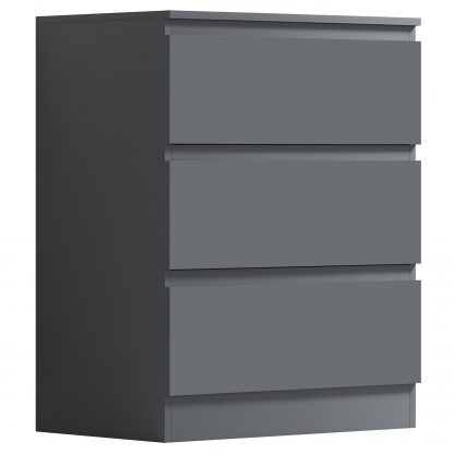 Carlton 3 drawer chest dark grey co ang