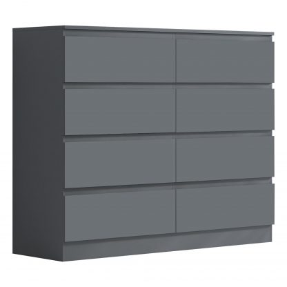 Carlton 8 drawer chest dark grey co ang