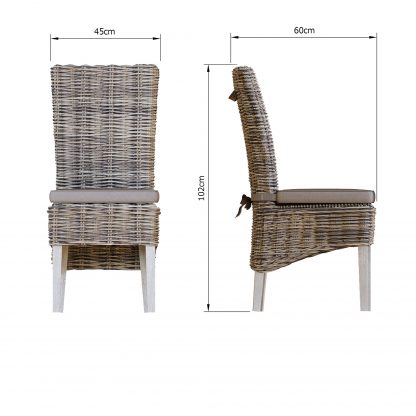 Maya Light Legs Dining Chair dimensions