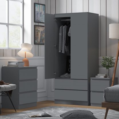 Stora Combi Robe dark grey lifestyle open