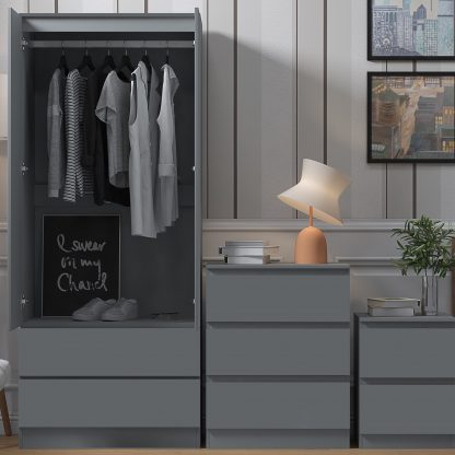 Stora Combi Robe dark grey lifestyle open