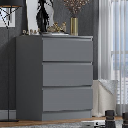 Stora 3 drawer chest dark grey lifestyle a