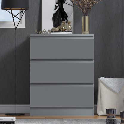 Stora 3 drawer chest dark grey lifestyle b