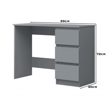 Stora Dressing Table dark grey dimensions