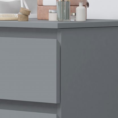 Stora Dressing Table dark grey drawer detail