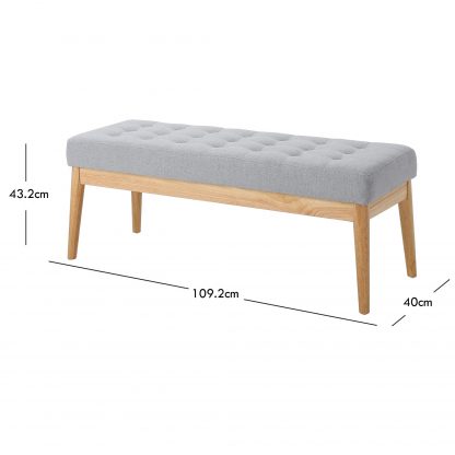 Light Grey bench dimensions