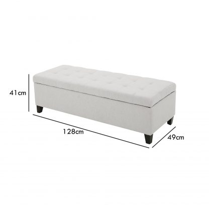 Light Grey Buttoned Ottoman dimensions