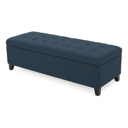 Dark Blue buttoned ottoman co ang