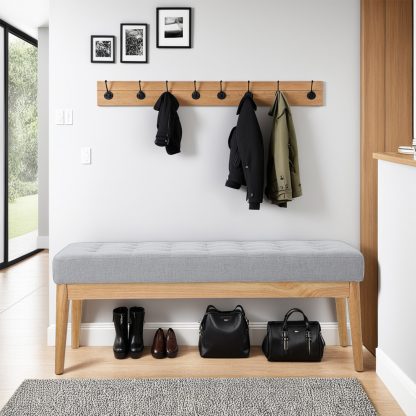 Grey fabric bench lifestyle b