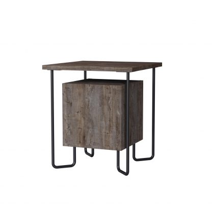 Decortie Acres Modern Bedside Table Dark Coffee 40cm Wide - Image 3