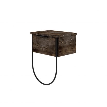 Decortie Norfolk Modern Bedside Table Dark Coffee 33cm Wide - Image 2