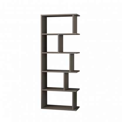 Decortie Tapi Modern Bookcase Display Unit Anthracite Grey Tall 159cm - Image 2