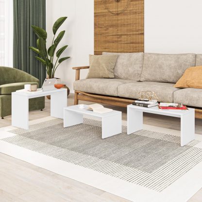 Decortie Kanta Modern Coffee Table White - Image 5