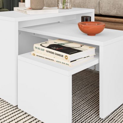 Decortie Kanta Modern Coffee Table White - Image 6