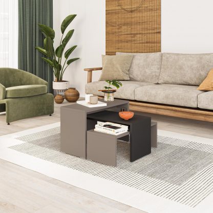 Decortie Kanta Modern Coffee Table Mocha Grey