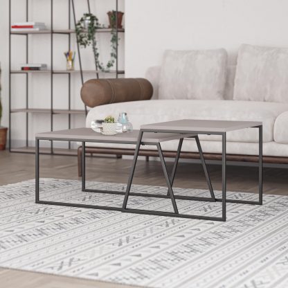 Decortie Pal Modern Coffee Table Mocha Grey