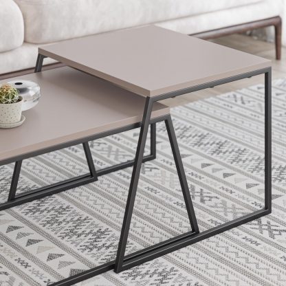 Decortie Pal Modern Coffee Table Mocha Grey - Image 7