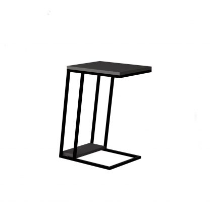 Decortie Pal Modern C Shape Side End Table Anthracite Grey - Image 3