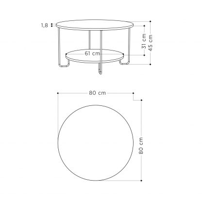 Decortie Corro Modern Coffee Table Dark Coffee - Image 3