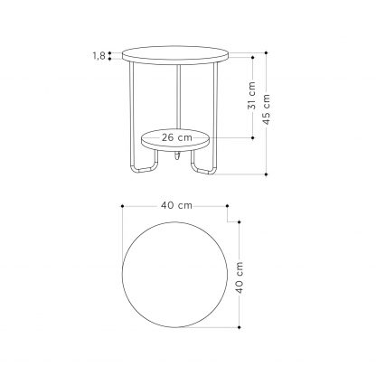 Decortie Corro Modern Side End Table White - Image 2