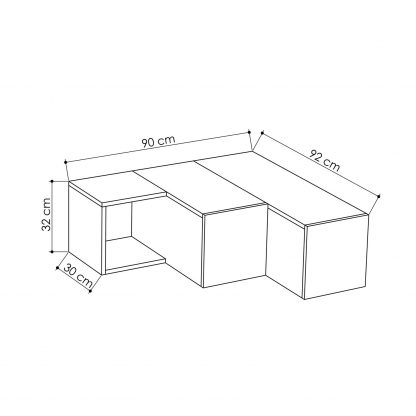 Decortie Compact Modern TV Unit Multimedia Centre White with Storage - Image 4