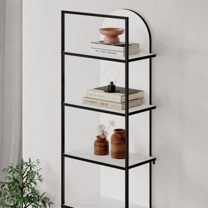 Archy Modern Bookcase 5-Tier Wall Mounted Shelf White 180 cm - Image 4