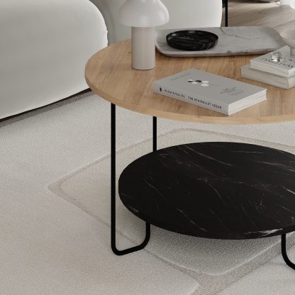 Corro Modern Coffee Table Oak Lotus - Image 4