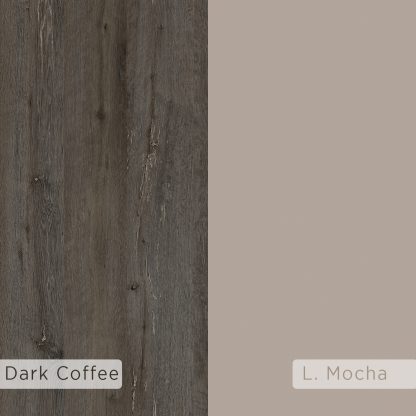 Norfolk Shoe Cabinet Dark Coffee Mocha Grey - Image 6