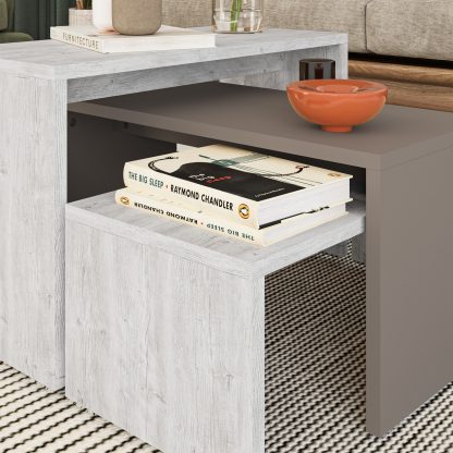 Kanta Modern Coffee Table Ancient White/Mocha Grey - Image 5