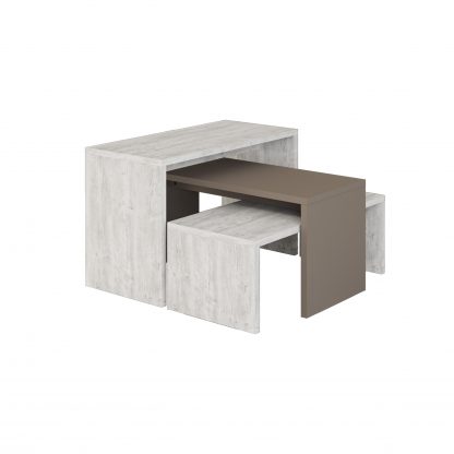 Kanta Modern Coffee Table Ancient White/Mocha Grey - Image 3