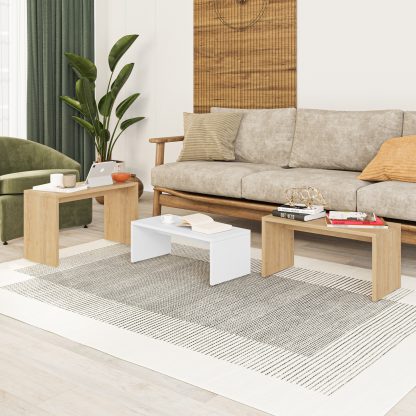 Kanta Modern Coffee Table White/Oak